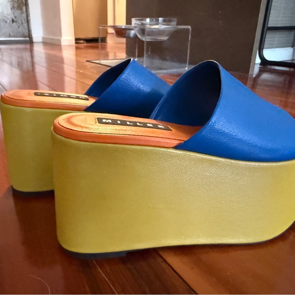 Simon Miller Blue and Yellow Platform Shoes